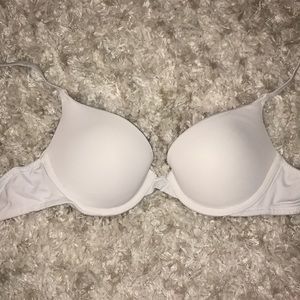 Pink Victoria’s Secret white push up bra